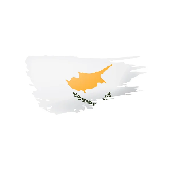 Cipro bandiera, illustrazione vettoriale su sfondo bianco . — Vettoriale Stock