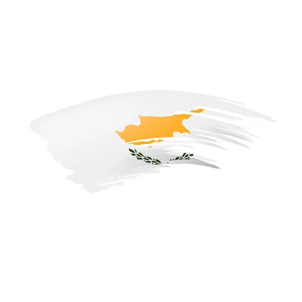 Κυπριακή Σημαία Εικονογράφηση Διάνυσμα Λευκό Φόντο — Διανυσματικό Αρχείο