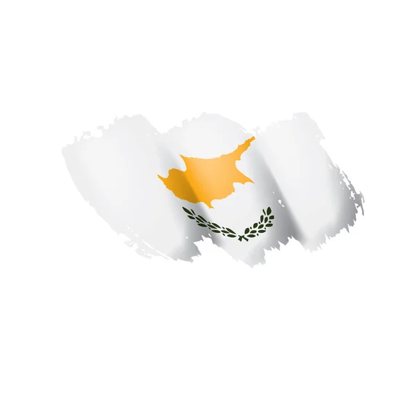 Bandera de Chipre, ilustración vectorial sobre fondo blanco . — Vector de stock