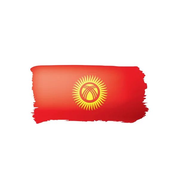 Kirghizia flag, ilustración vectorial sobre fondo blanco . — Vector de stock