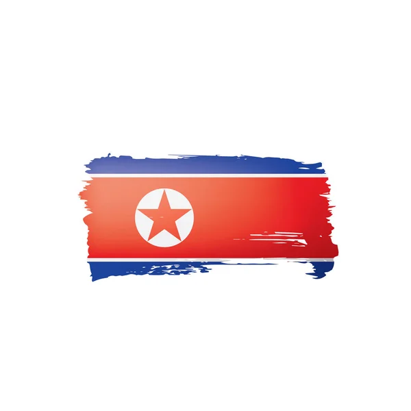 North Korea flag, vector illustration on a white background. — Stock Vector