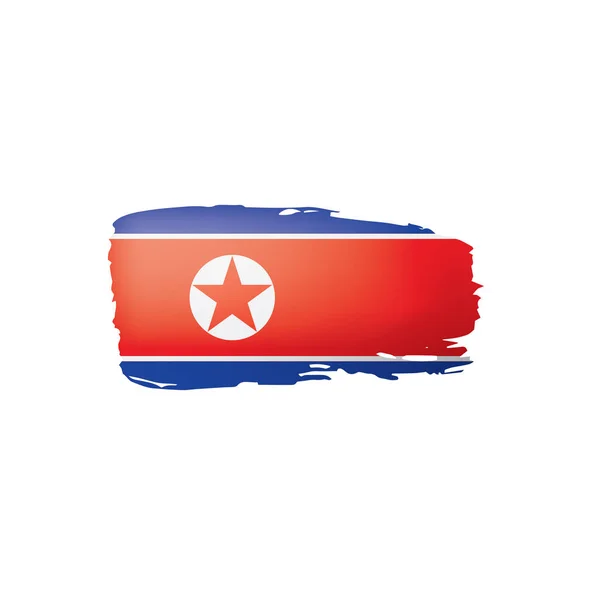 Bandeira da Coreia do Norte, ilustração vetorial sobre um fundo branco . —  Vetores de Stock