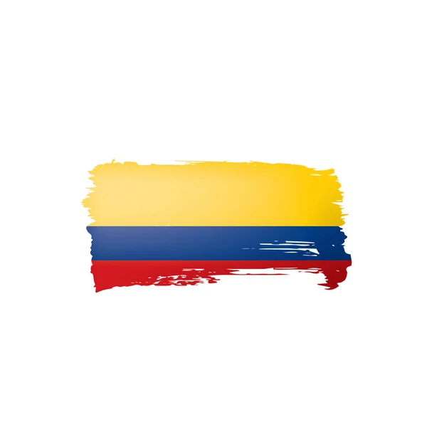 Bandera de Colombia, ilustración vectorial sobre fondo blanco. — Archivo Imágenes Vectoriales