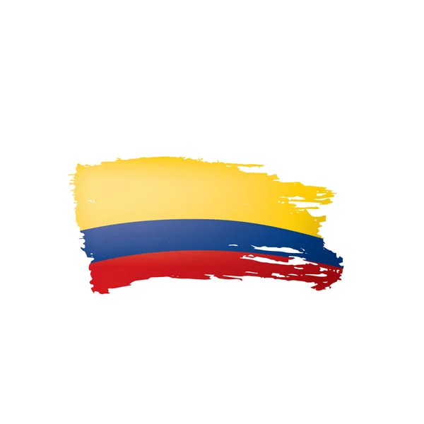 Bandera de Colombia, ilustración vectorial sobre fondo blanco. — Vector de stock