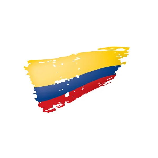 Bandera de Colombia, ilustración vectorial sobre fondo blanco. — Archivo Imágenes Vectoriales