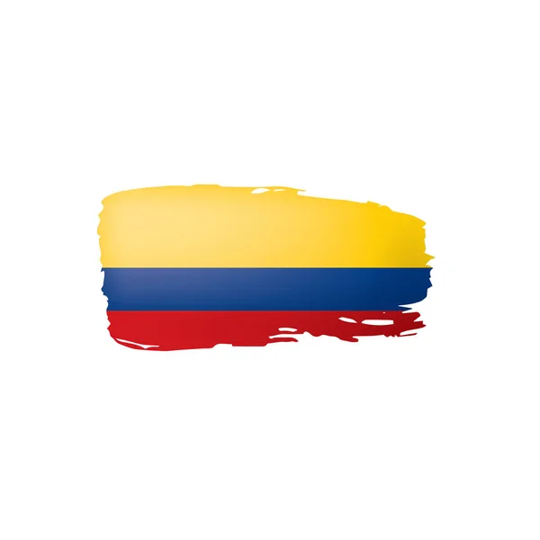 Bandera de Colombia, ilustración vectorial sobre fondo blanco. — Archivo Imágenes Vectoriales