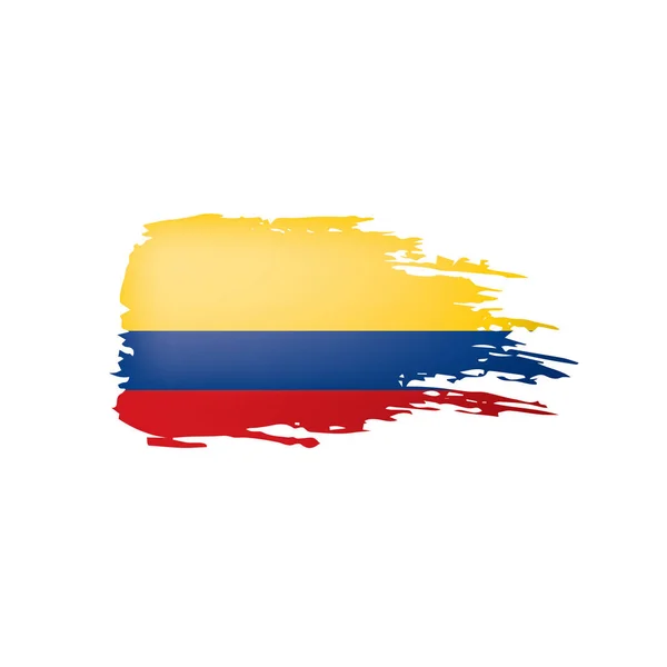 Bandera de Colombia, ilustración vectorial sobre fondo blanco. — Archivo Imágenes Vectoriales