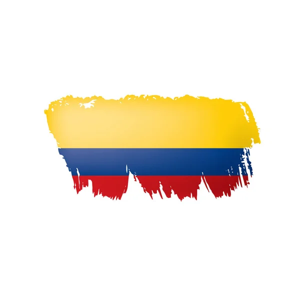 Flaga Kolumbii, ilustracja wektora na białym tle. — Wektor stockowy
