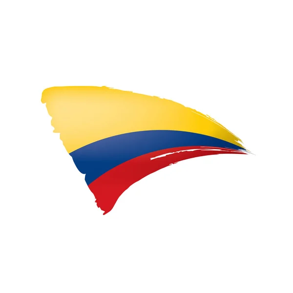 Kolumbianische Flagge, Vektorabbildung auf weißem Hintergrund. — Stockvektor