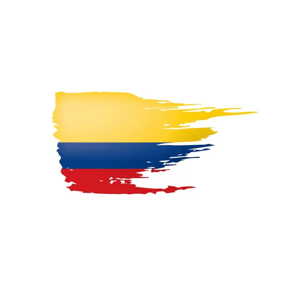 Bandera de Colombia, ilustración vectorial sobre fondo blanco. — Vector de stock