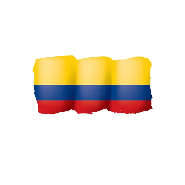 Bandera de Colombia, ilustración vectorial sobre fondo blanco. — Archivo Imágenes Vectoriales