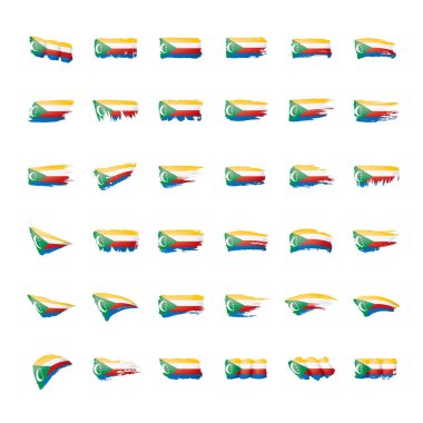 Komor bayrağı, beyaz bir arka plan üzerinde vektör çizim.