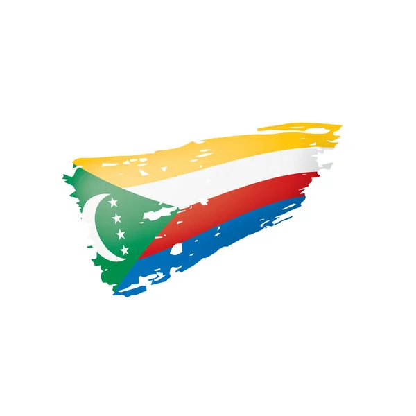 Comoros flag, vector illustration on a white background. — Stock Vector
