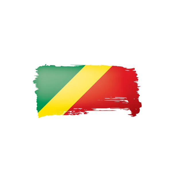 Congo flag, vector illustration on a white background — Stock Vector