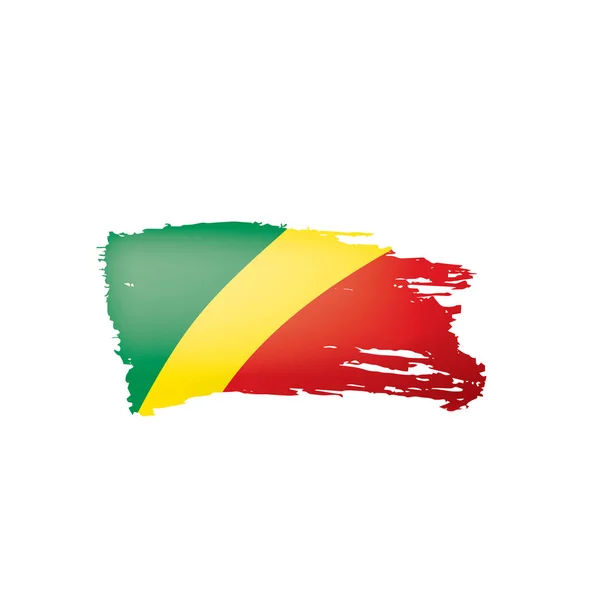 Congo flag, vector illustration on a white background — Stock Vector