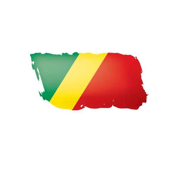 Kongo-Flagge, Vektorabbildung auf weißem Hintergrund — Stockvektor
