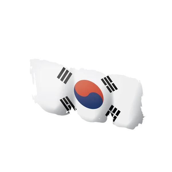 韩国国旗, 白色背景下的矢量插图. — 图库矢量图片