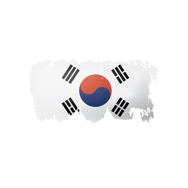 Bandeira sul-coreana, ilustração vetorial sobre um fundo branco . —  Vetores de Stock