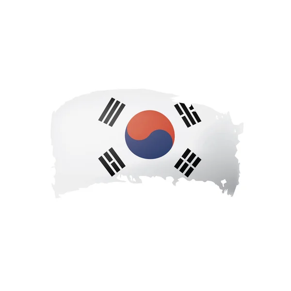 Bandeira sul-coreana, ilustração vetorial sobre um fundo branco . —  Vetores de Stock