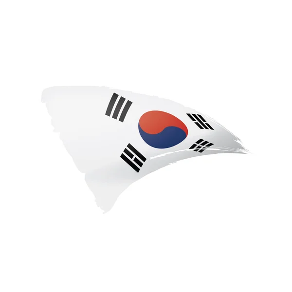 South Korean flag, vector illustration on a white background. — Stock Vector