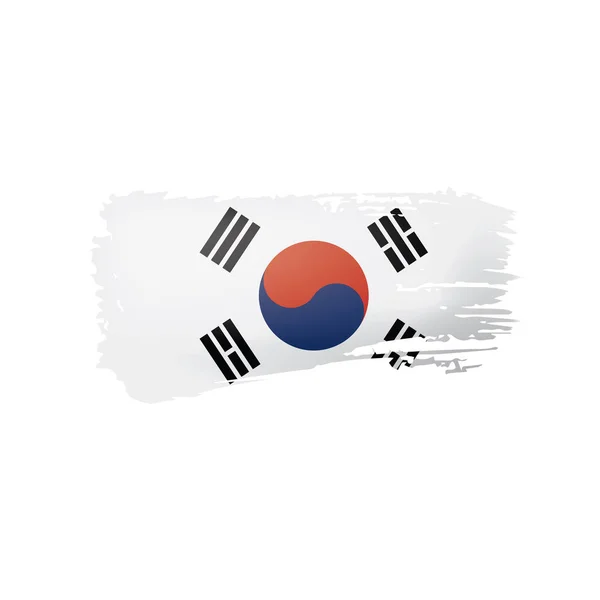 Bandera de Corea del Sur, ilustración vectorial sobre fondo blanco . — Vector de stock