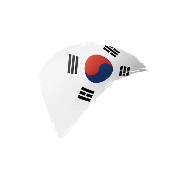 Bandera de Corea del Sur, ilustración vectorial sobre fondo blanco . — Vector de stock