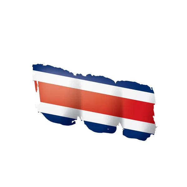 Флаг Коста-Рики, векторная иллюстрация на белом фоне. — стоковый вектор
