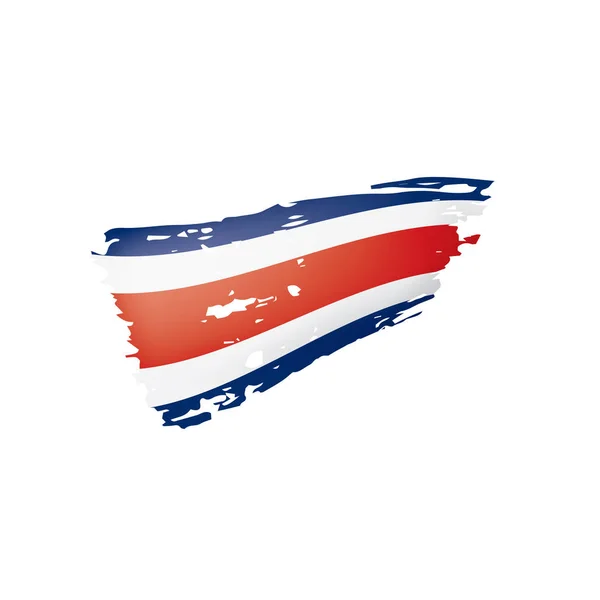 Costa Rica Flagge, Vektorabbildung auf weißem Hintergrund. — Stockvektor