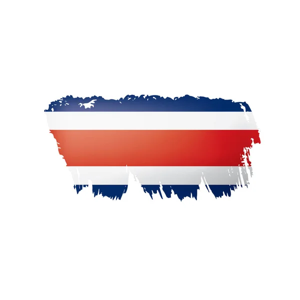 Costa Rica flagga, vektor illustration på en vit bakgrund. — Stock vektor