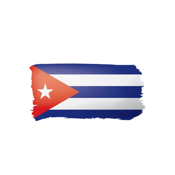 Bandera de Cuba, ilustración vectorial sobre fondo blanco. — Archivo Imágenes Vectoriales