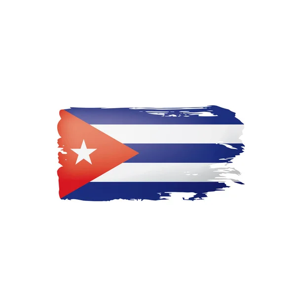 Drapeau de Cuba, illustration vectorielle sur fond blanc. — Image vectorielle