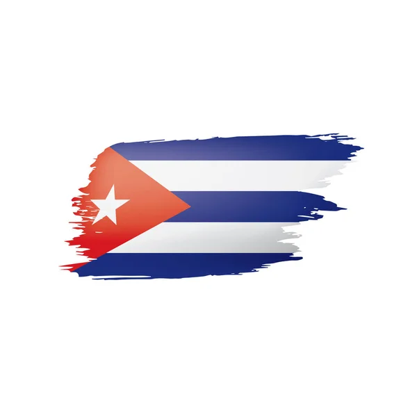 Bandera de Cuba, ilustración vectorial sobre fondo blanco. — Archivo Imágenes Vectoriales