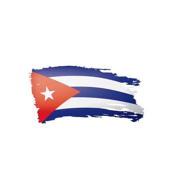 Bandera de Cuba, ilustración vectorial sobre fondo blanco. — Archivo Imágenes Vectoriales