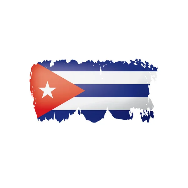 Drapeau de Cuba, illustration vectorielle sur fond blanc. — Image vectorielle