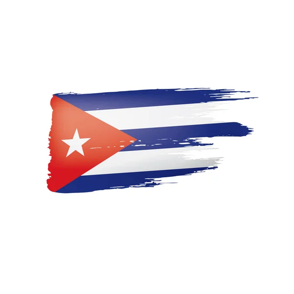 Bandera de Cuba, ilustración vectorial sobre fondo blanco. — Archivo Imágenes Vectoriales