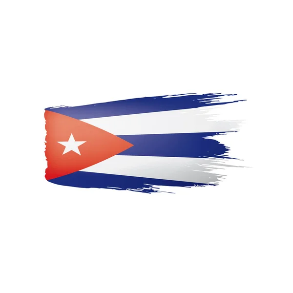 Bandera de Cuba, ilustración vectorial sobre fondo blanco. — Archivo Imágenes Vectoriales