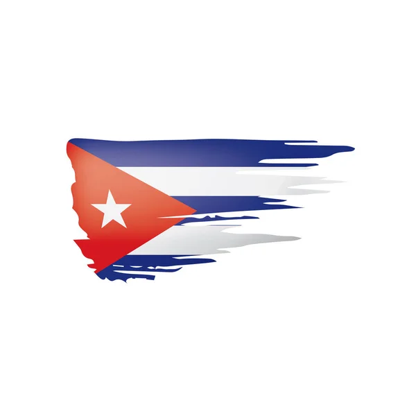 Drapeau de Cuba, illustration vectorielle sur fond blanc. — Image vectorielle