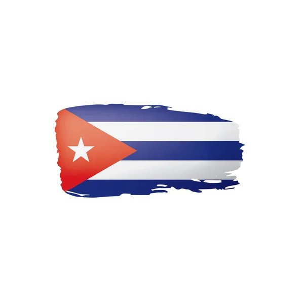 Flaga Kuby, ilustracja wektora na białym tle. — Wektor stockowy