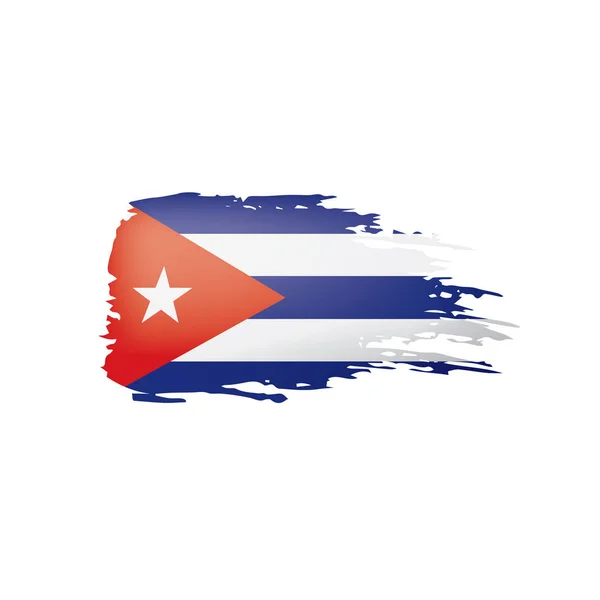 Drapeau Cuba Illustration Vectorielle Sur Fond Blanc — Image vectorielle