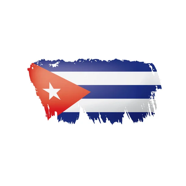 Bandera de Cuba, ilustración vectorial sobre fondo blanco. — Archivo Imágenes Vectoriales