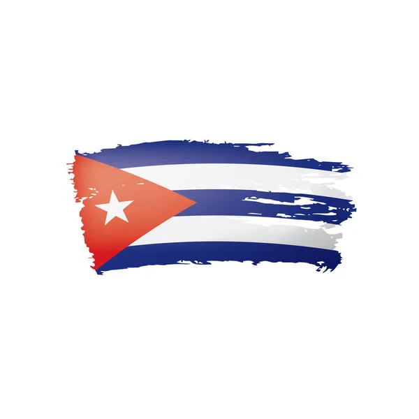 Bandera de Cuba, ilustración vectorial sobre fondo blanco. — Archivo Imágenes Vectoriales