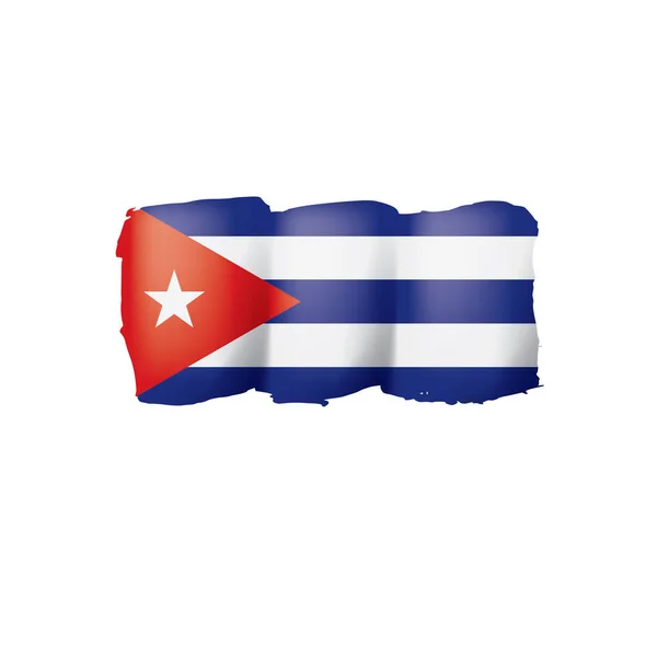 Cuba vlag, vector illustratie op een witte achtergrond. — Stockvector