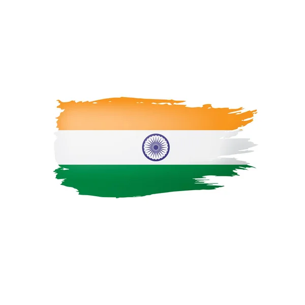 India flag, vector illustration on a white background — Stock Vector