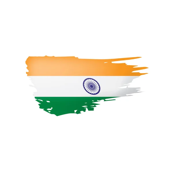 India flag, vector illustration on a white background — Stock Vector