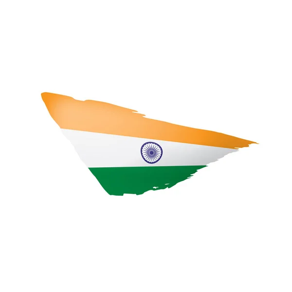 Drapeau Inde, illustration vectorielle sur fond blanc — Image vectorielle