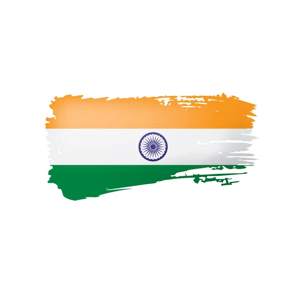 Drapeau Inde, illustration vectorielle sur fond blanc — Image vectorielle