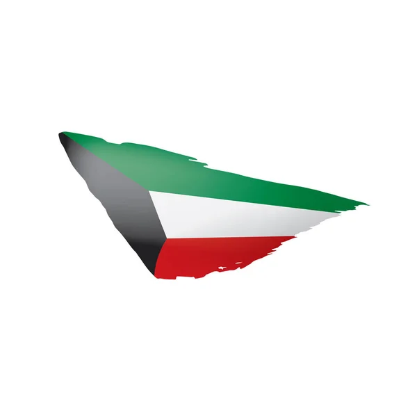 Flagge Kuwaits, Vektorabbildung auf weißem Hintergrund. — Stockvektor