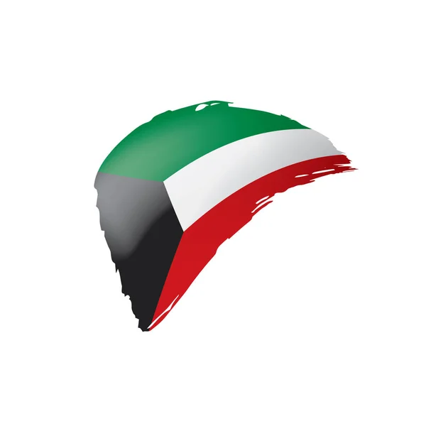 Bandeira do Kuwait, ilustração vetorial sobre um fundo branco . —  Vetores de Stock