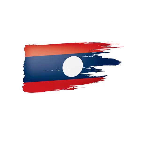 Bandera de Laos, ilustración vectorial sobre fondo blanco . — Vector de stock