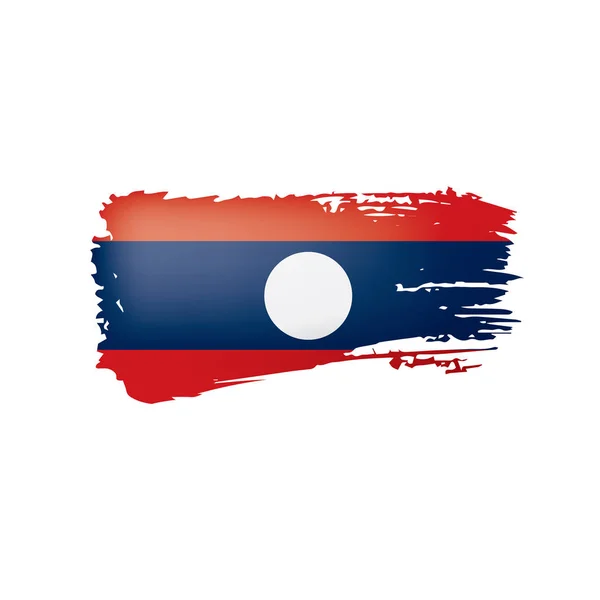 Flaga Laosu, wektor ilustracja na białym tle. — Wektor stockowy